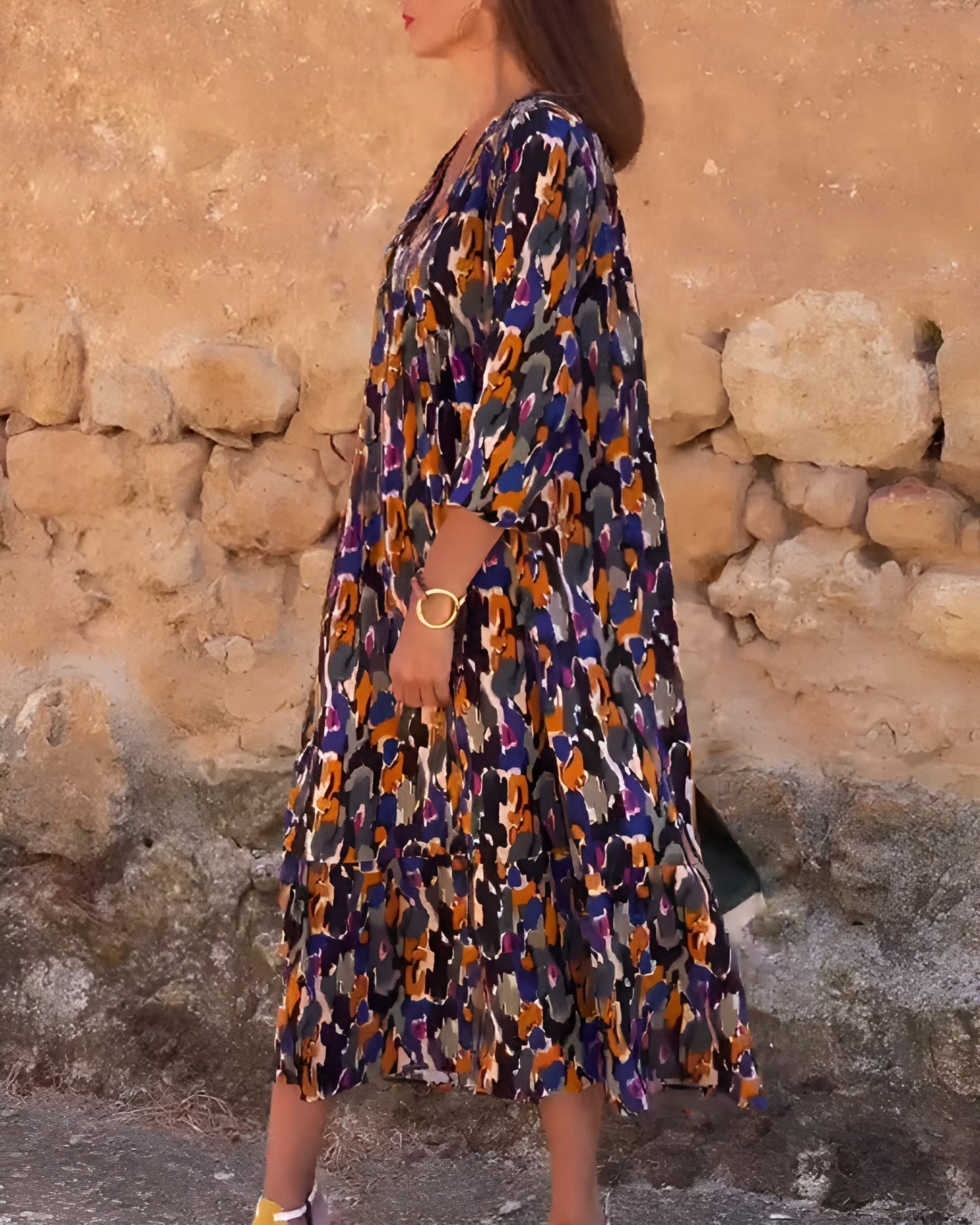 Sylvie™ | Vintage Jurk met V-Hals