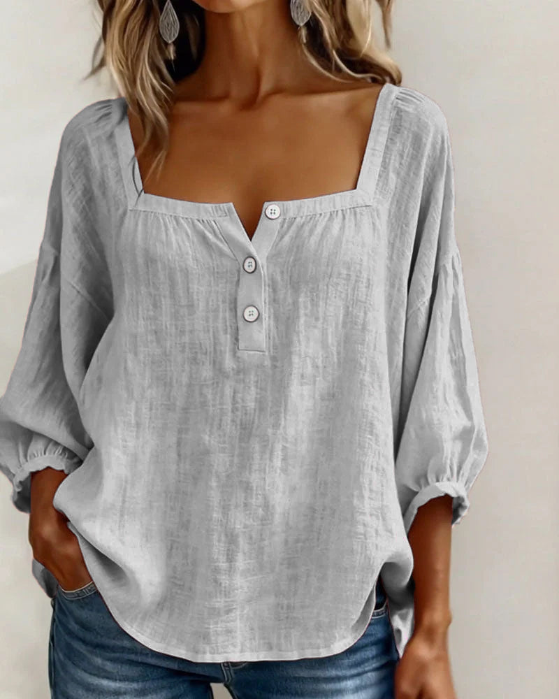 Felicie™ | Elegante Blouse met Vierkante Hals (1+1)