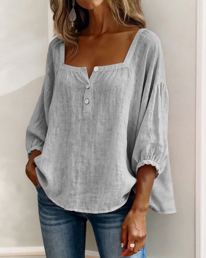 Felicie™ | Elegante Blouse met Vierkante Hals (1+1)