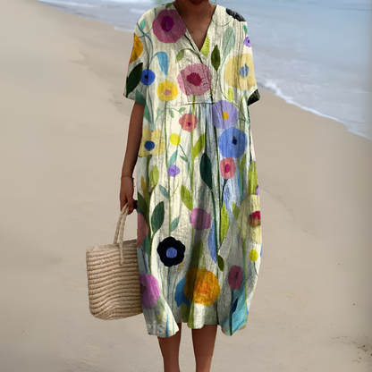 Nicole™ | Zomerjurk met Bloemen