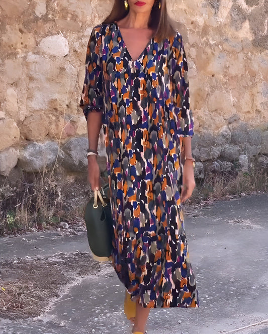 Sylvie™ | Vintage Jurk met V-Hals