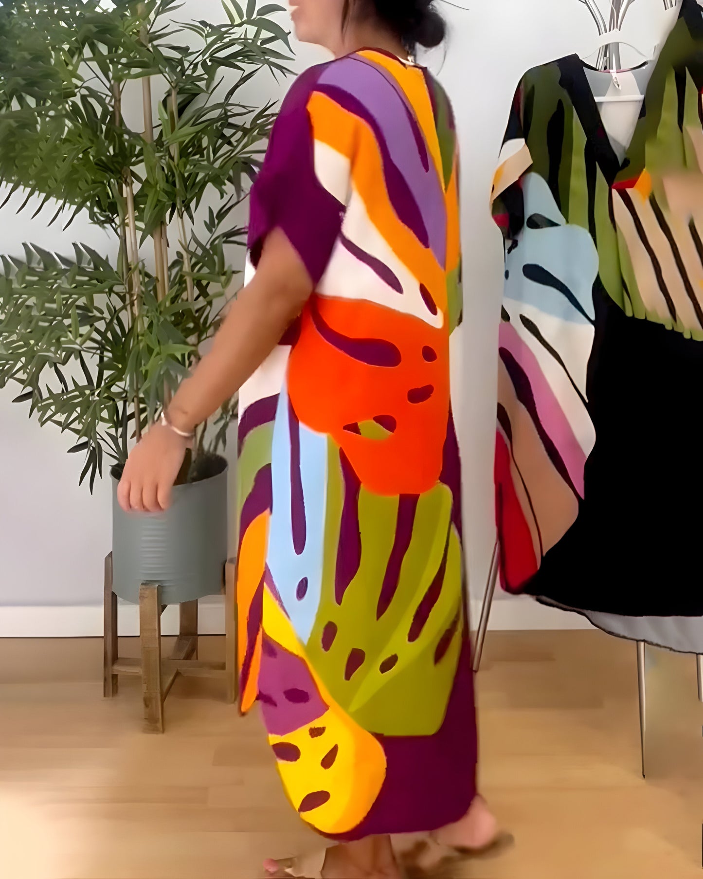 Hanne™ | Jurk met Bladerenprint
