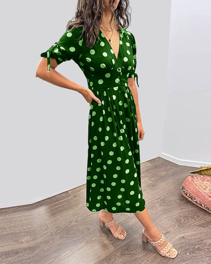 Sarah™ | Elegante Jurk met Stippen