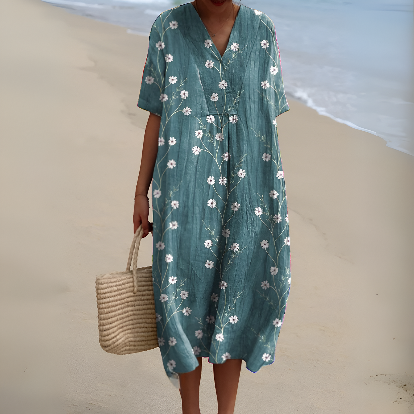 Nicole™ | Zomerjurk met Bloemen
