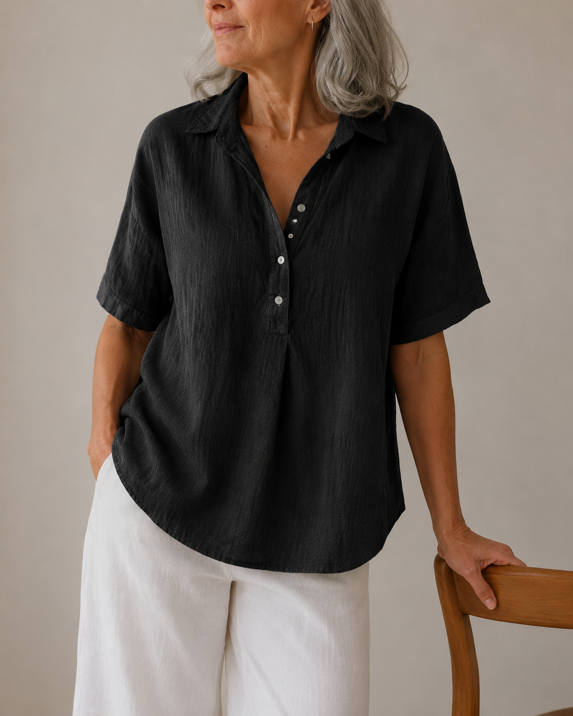 Sanne™ | Elegante Blouse met V-Hals