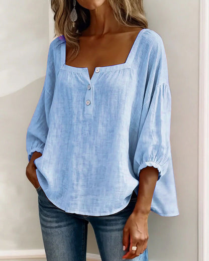Felicie™ | Elegante Blouse met Vierkante Hals (1+1)