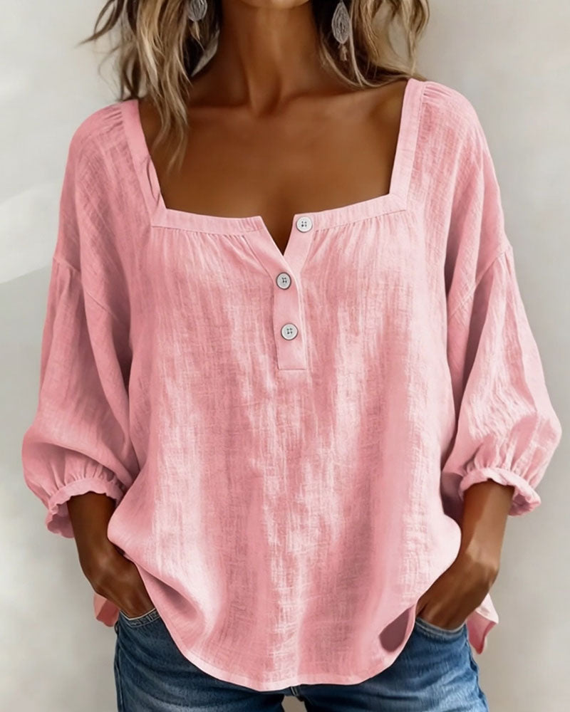 Felicie™ | Elegante Blouse met Vierkante Hals (1+1)