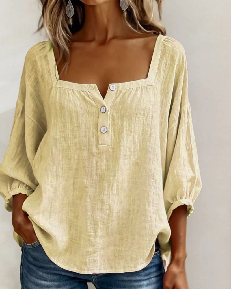 Felicie™ | Elegante Blouse met Vierkante Hals (1+1)