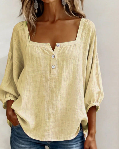 Felicie™ | Elegante Blouse met Vierkante Hals (1+1)