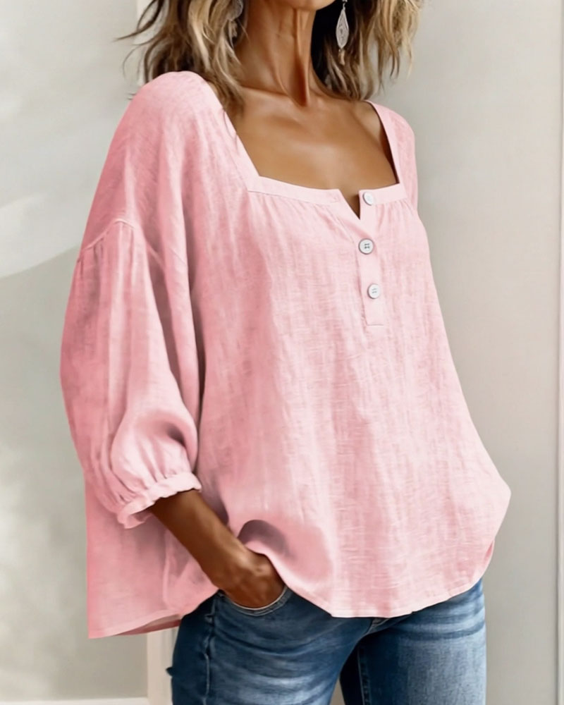 Felicie™ | Elegante Blouse met Vierkante Hals (1+1)