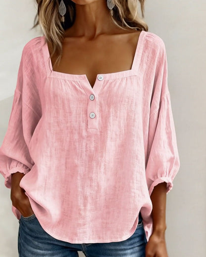 Felicie™ | Elegante Blouse met Vierkante Hals (1+1)