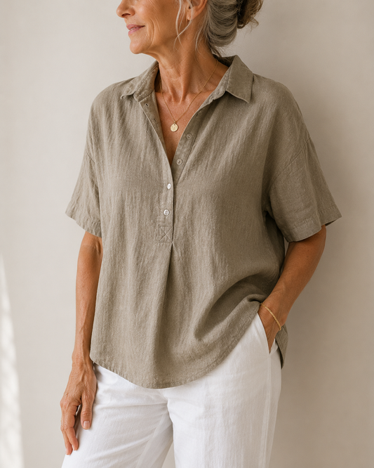 Sanne™ | Elegante Blouse met V-Hals