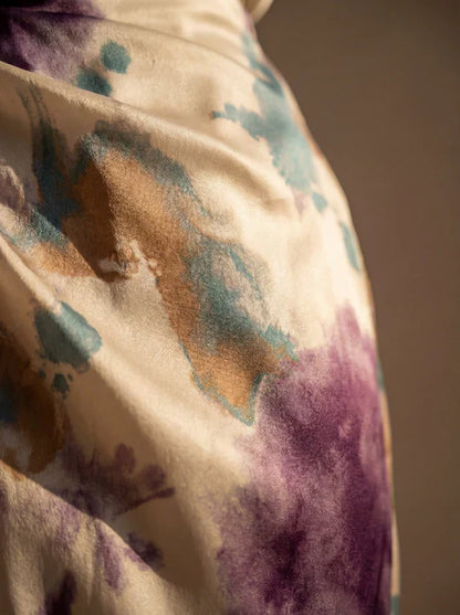 Alleyah™ | Luxe Wikkeljurk met Aquarelprint