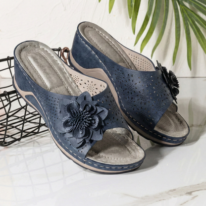 Zachte Leren Sandalen Met Steun Voor De Voorkeursboog