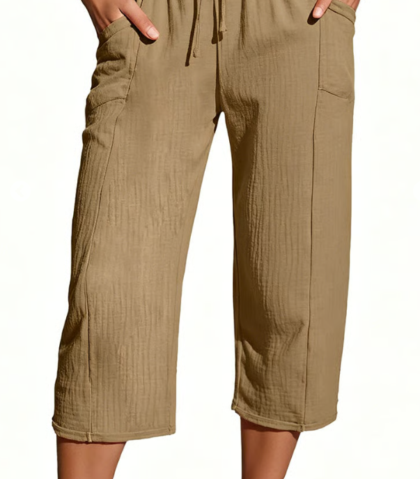 Olivia™ | Katoenen Cropped Comfortbroek