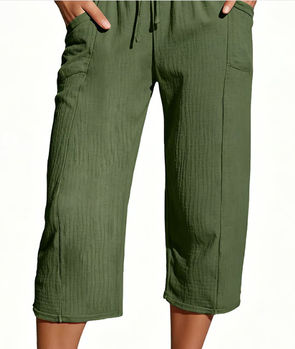 Olivia™ | Katoenen Cropped Comfortbroek