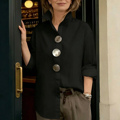 Vera™ | Blouse met Statementknopen