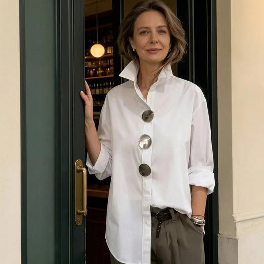 Vera™ | Blouse met Statementknopen