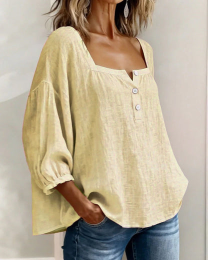 Felicie™ | Elegante Blouse met Vierkante Hals (1+1)
