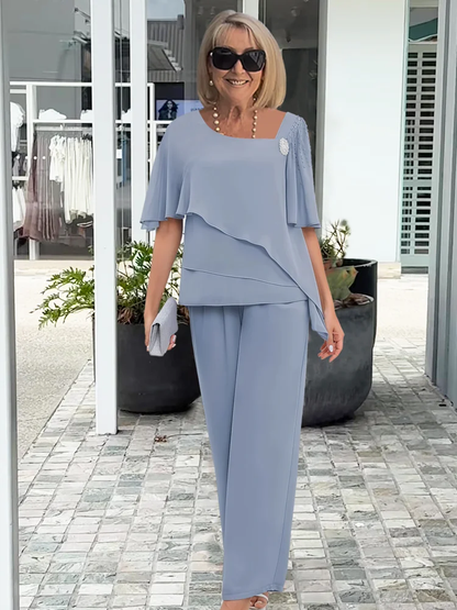 Amore™ | Modieuze Tweedelige set van Chiffon