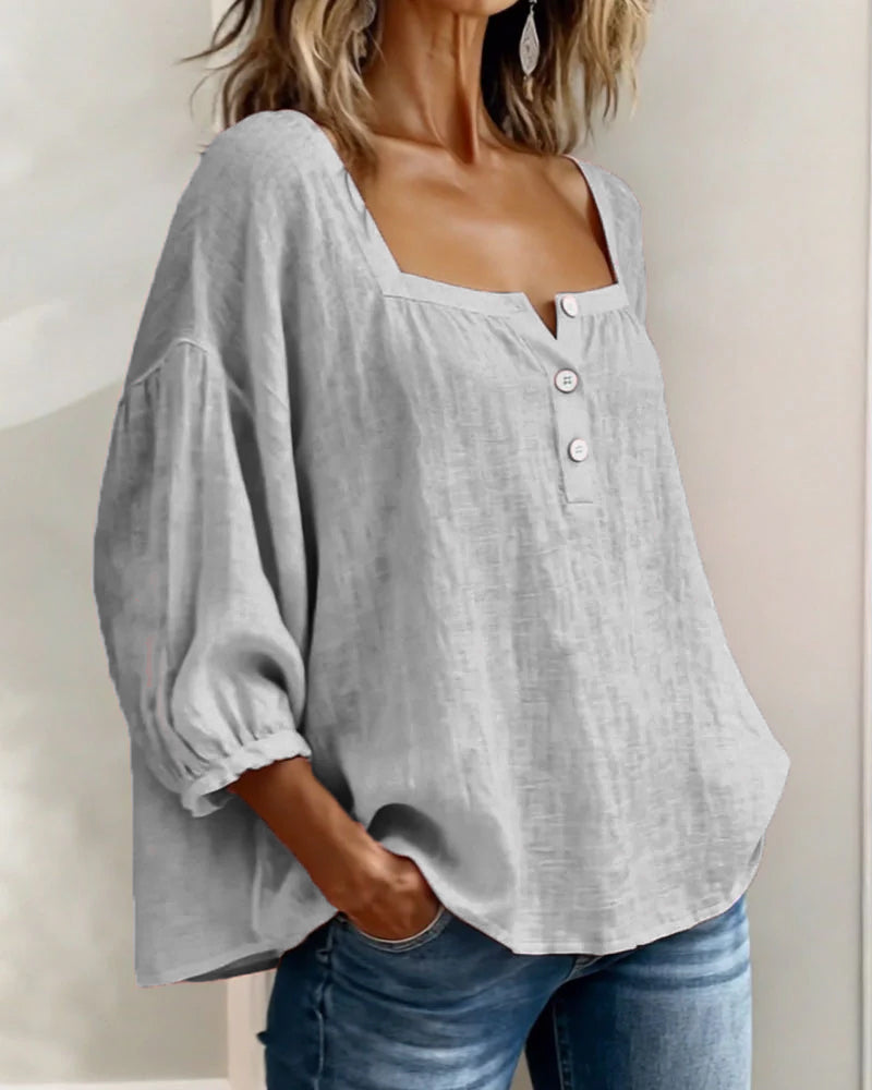 Felicie™ | Elegante Blouse met Vierkante Hals (1+1)