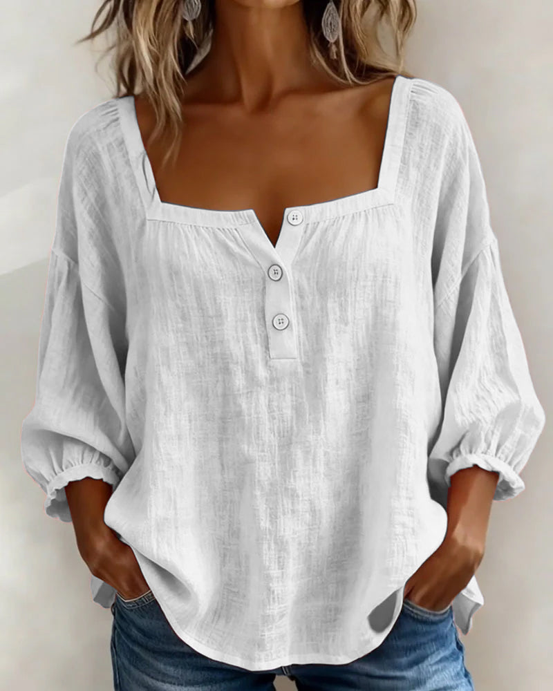 Felicie™ | Elegante Blouse met Vierkante Hals (1+1)