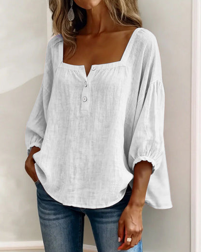 Felicie™ | Elegante Blouse met Vierkante Hals (1+1)