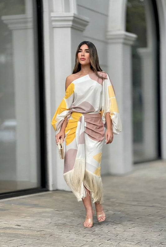 Ella™ | Elegante Jurk met Franjes