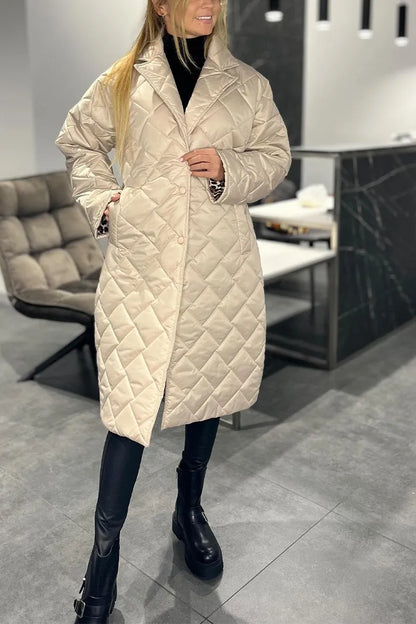 Noor™ | Omkeerbare Puffer Jas met Luipaardprint