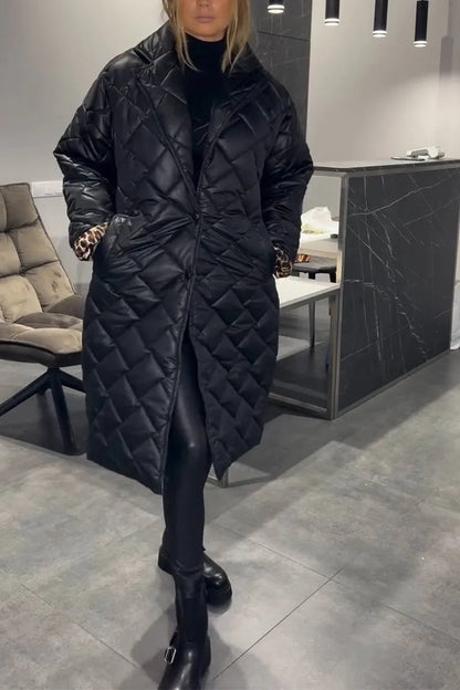 Noor™ | Omkeerbare Puffer Jas met Luipaardprint