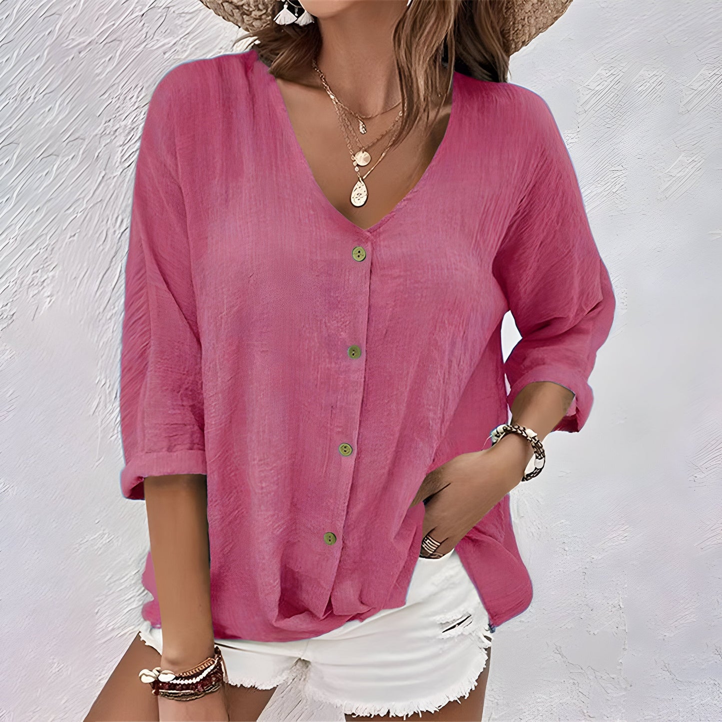 Eva™ | Zomer T-shirt met V-hals