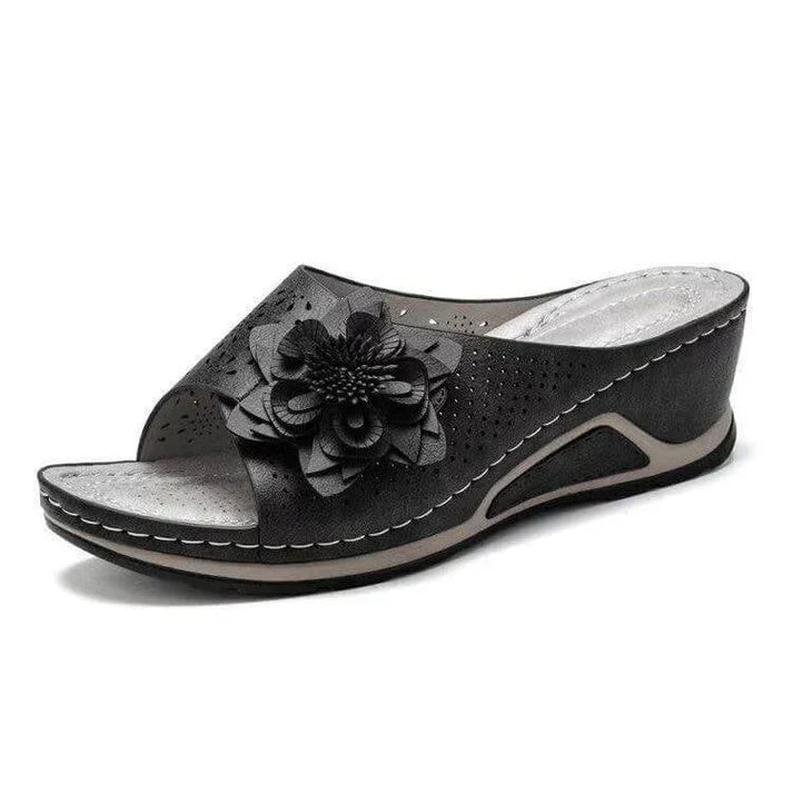 Zachte Leren Sandalen Met Steun Voor De Voorkeursboog