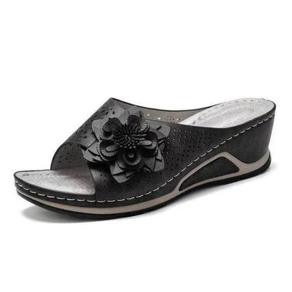 Zachte Leren Sandalen Met Steun Voor De Voorkeursboog