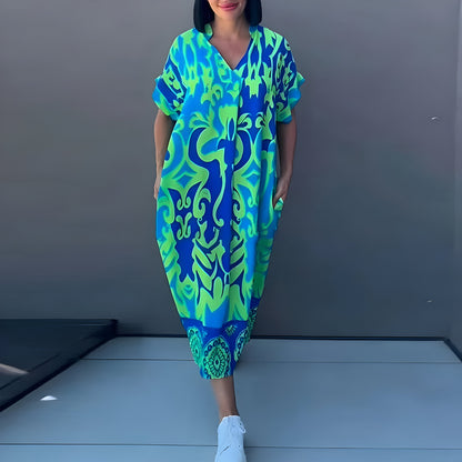 Camille™ | Kleurvolle maxi jurk